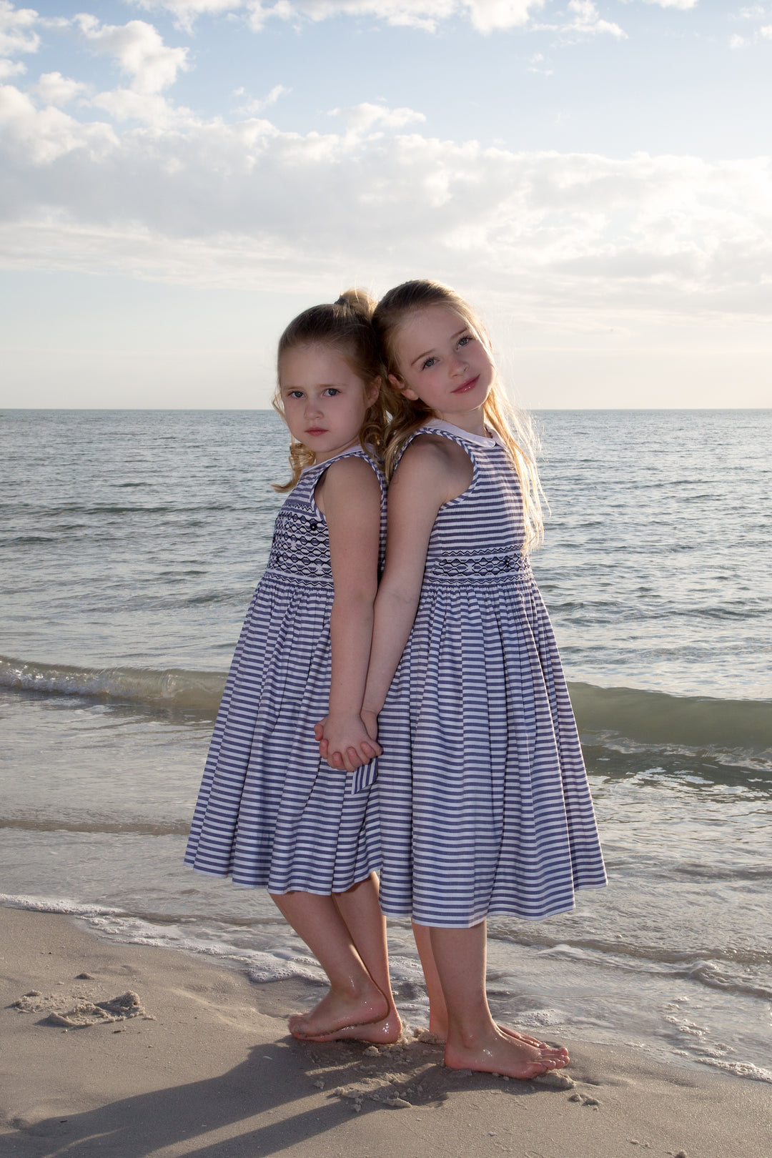 Older Girl Candy Striped Navy Dress – pennymeade